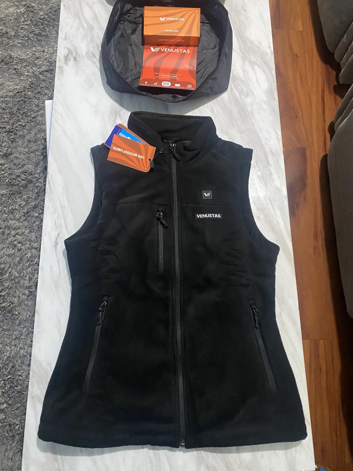 Venustas Women's Heated Fleece Vest with 6 Heating Zones, Ladies' Lightweight Recycled Fleece Electric Vest with Battery customer photo 1
