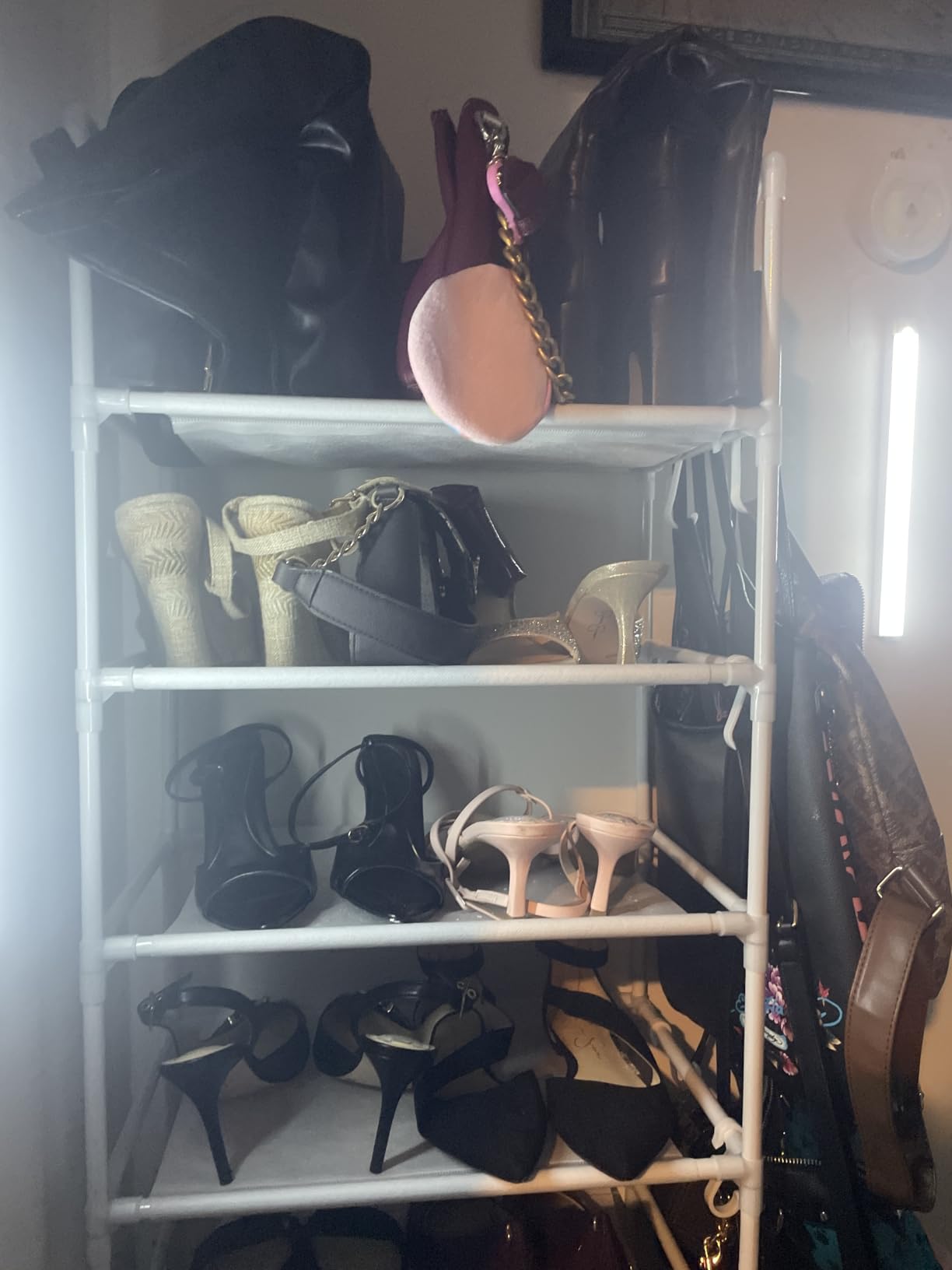 VTRIN 10 Tier Shoe Rack Tall Large Capacity Wide Shoe Organizer with Two Hooks Sturdy Metal Shoe Shelf for Entryway, Closet, Bedroom customer photo 2