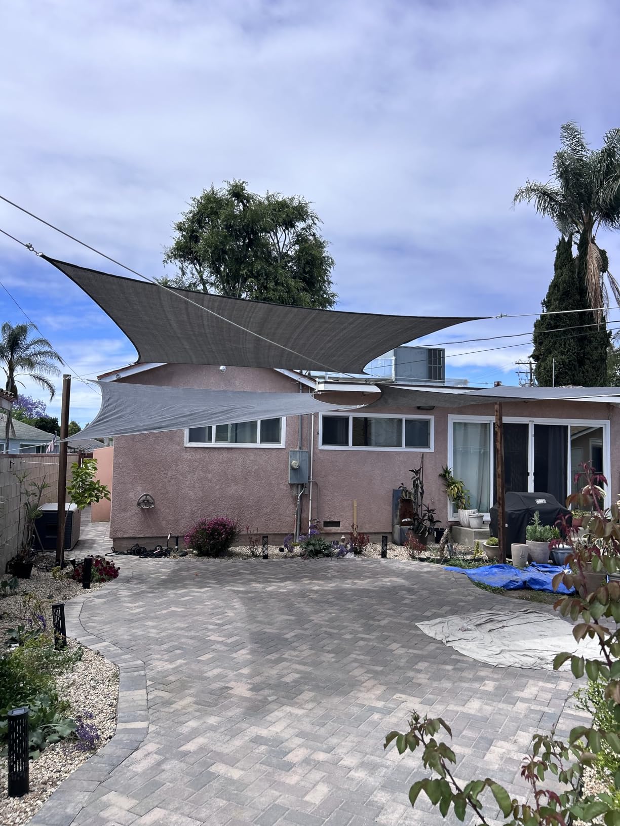 Cool Area Sun Shade Sail for Patio Backyard, Rectangle 12x16ft, Dark Grey customer photo 1