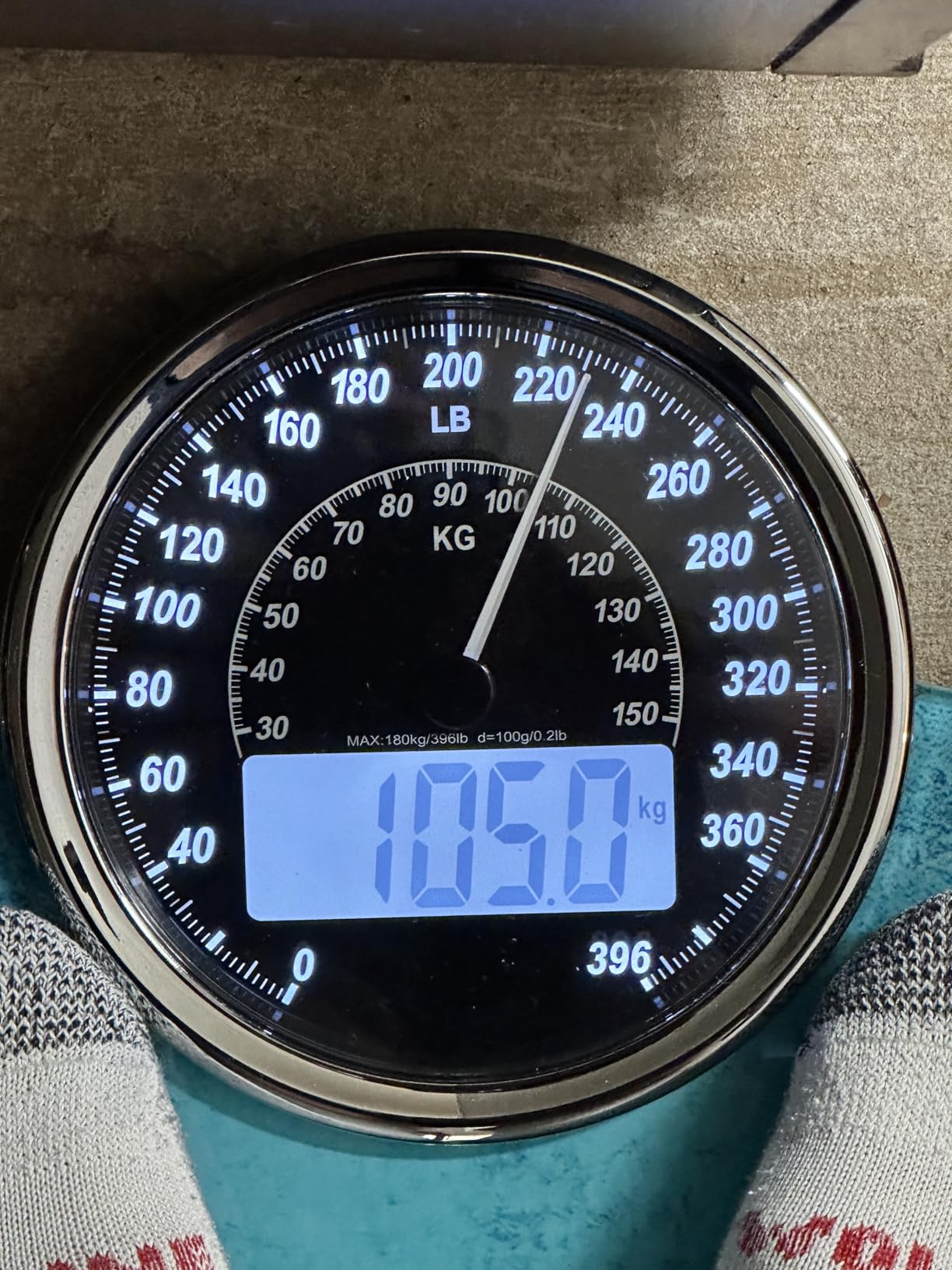 EILISON 2-in-1 Digital & Analog Bathroom Scale, 400 lbs, Large Display customer photo 2
