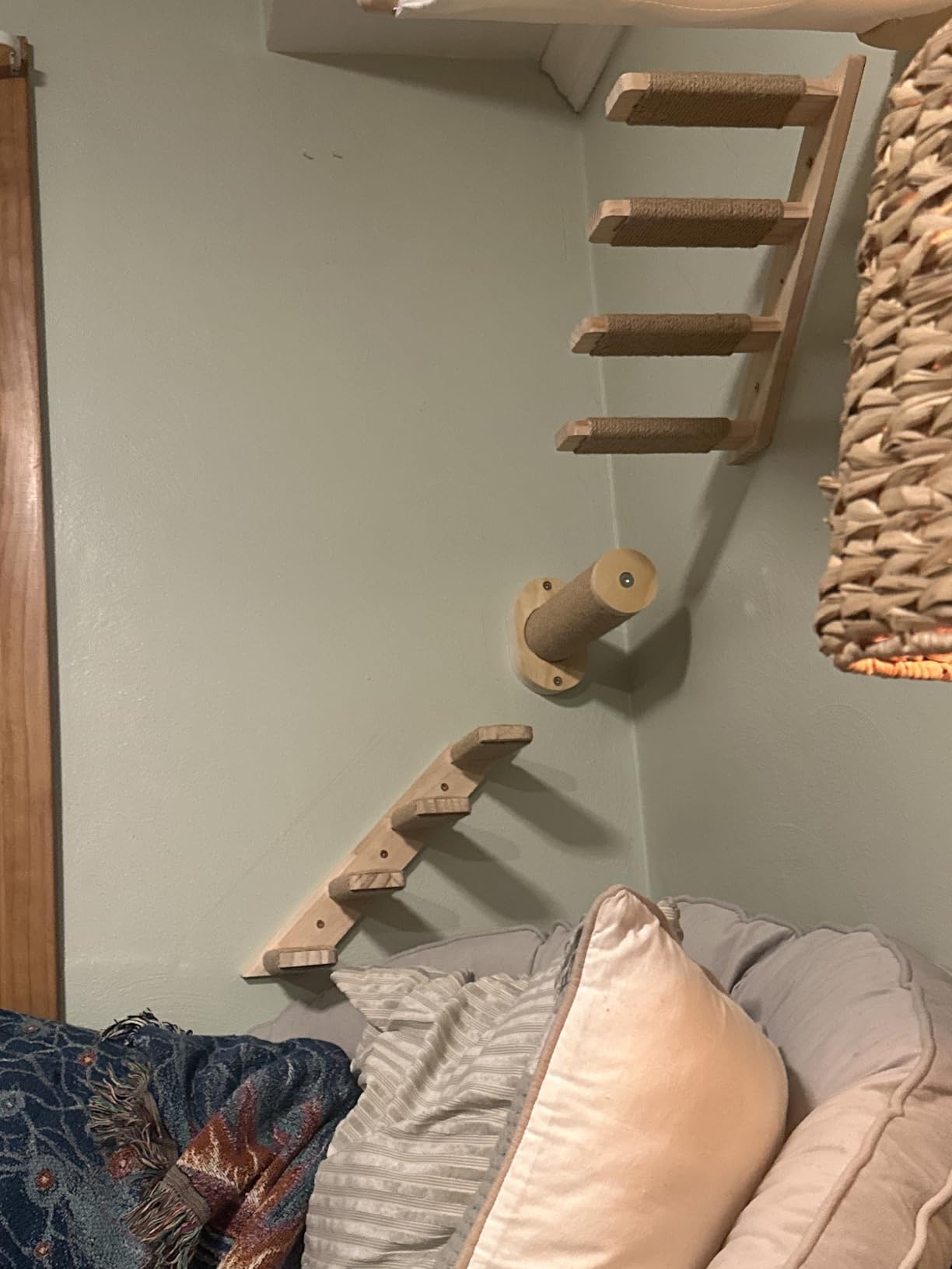 2 Pack 4 Steps Cat Wall Shelves and Stairs with Sisal Rope.Cat Wall Steps/Ladder Furniture & cat Tree Supplies(Catstairs 2Pack-4Steps) customer photo 1
