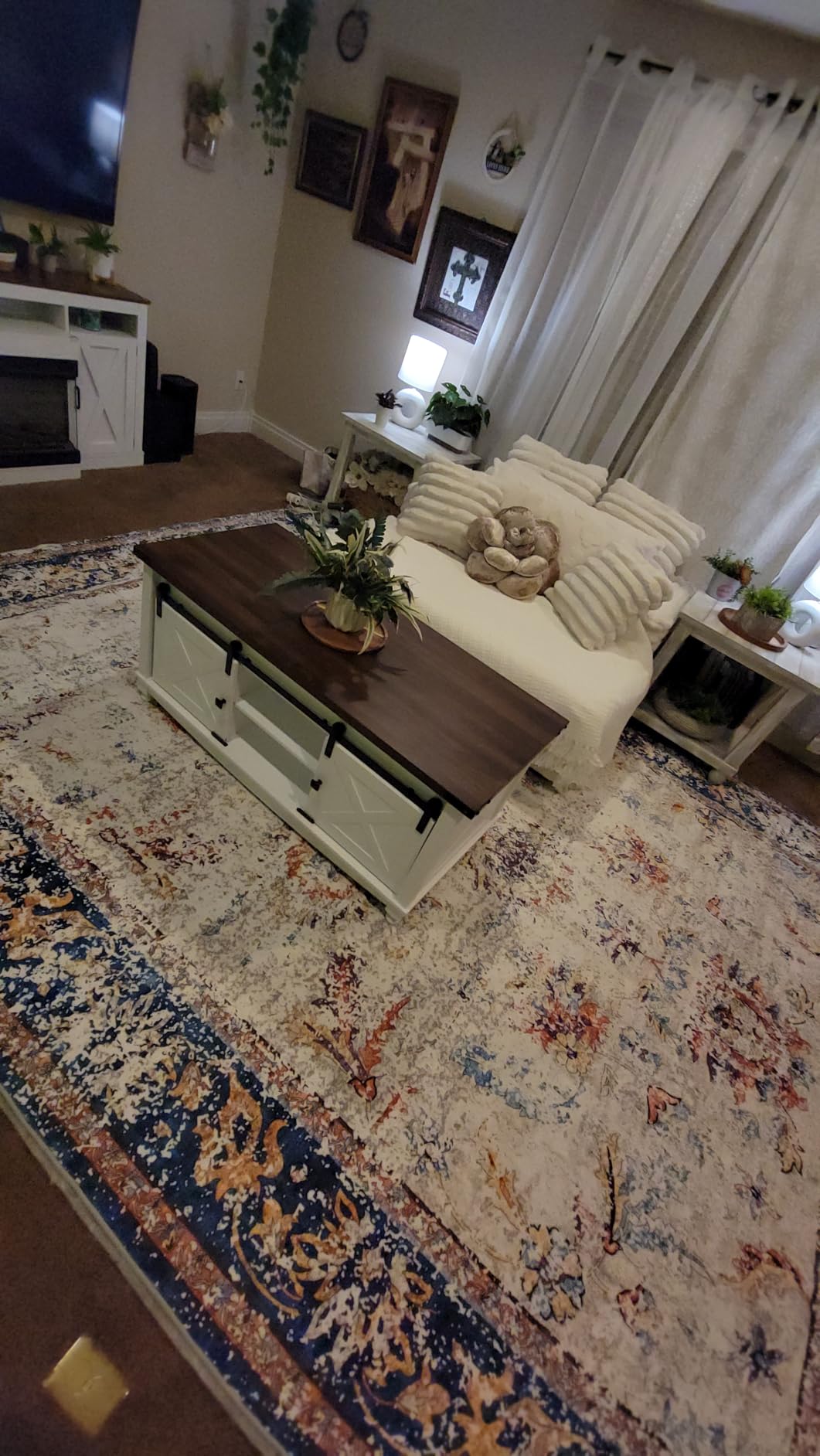 Grey & Beige 3x5 Area Rug - Kid & Pet Friendly, Washable - Istana customer photo 1