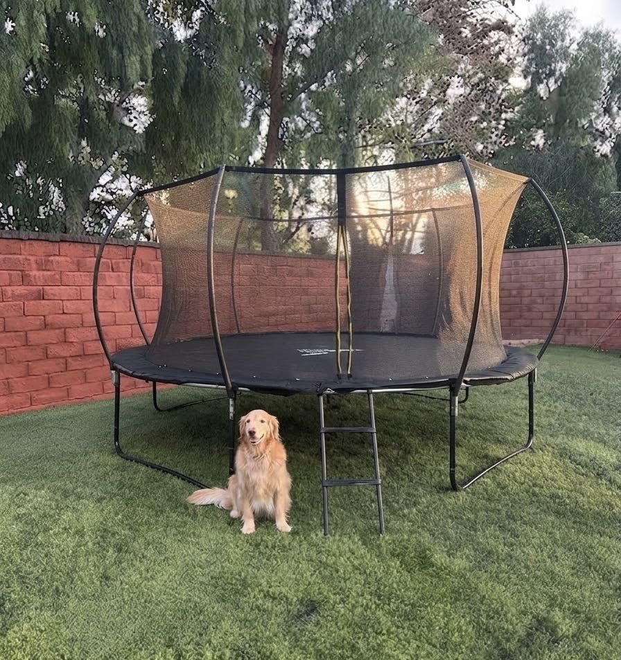JELENS Trampoline 8FT 10FT 12FT 14FT 15FT 16FT, Recreational Trampolines with Enclosure Net, Outdoor Anti-Rust Trampolines for Kids and Adults, ASTM Approved customer photo 1