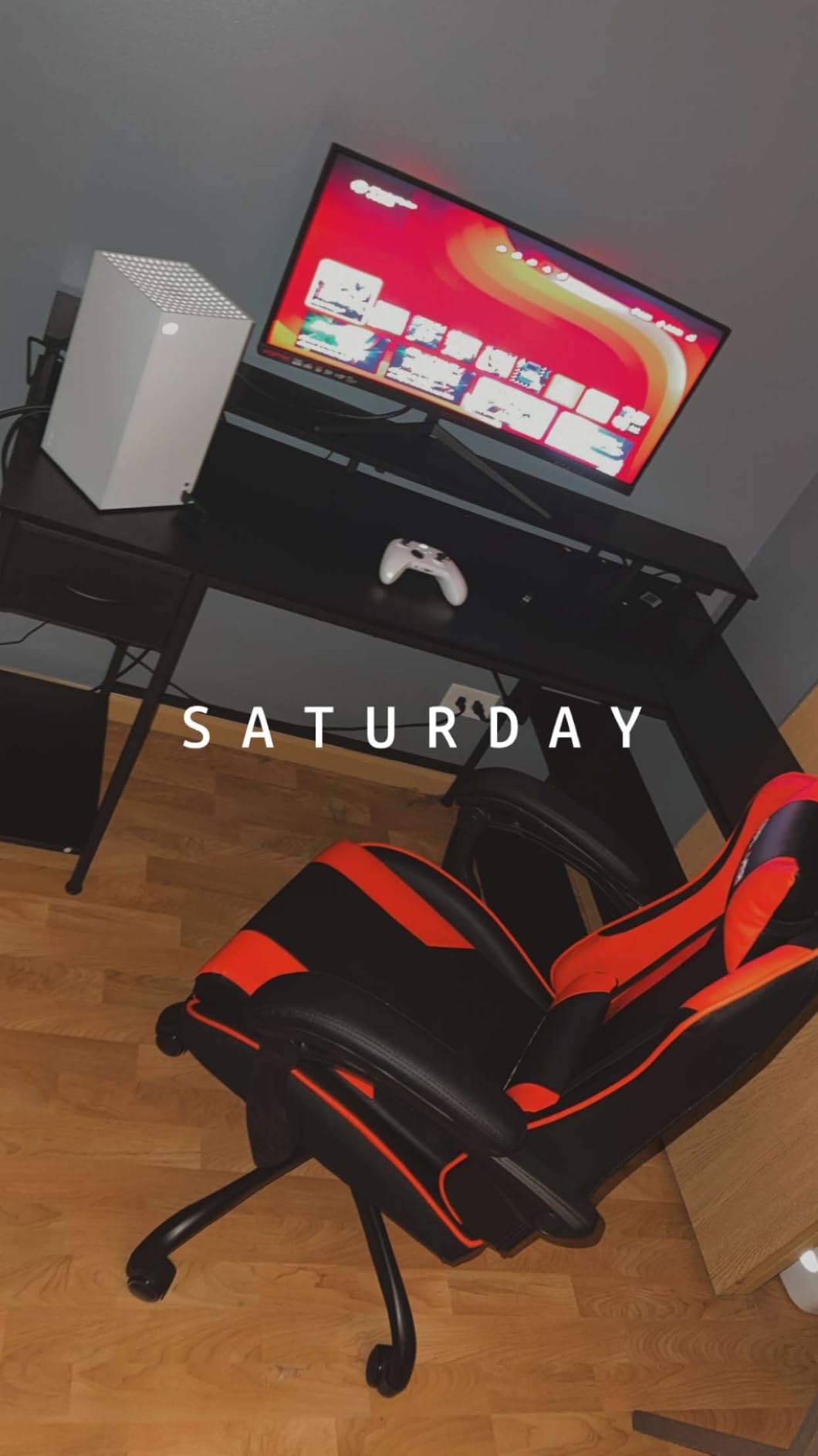 SUPERJARE 53 inch Reversible L Shaped Desk with LED Lights & Power Outlets, Computer Desk with Shelves & Monitor Stand, Gaming Desk with Drawer, Home Office Desk Corner Desk, PU White Drawer customer photo 2