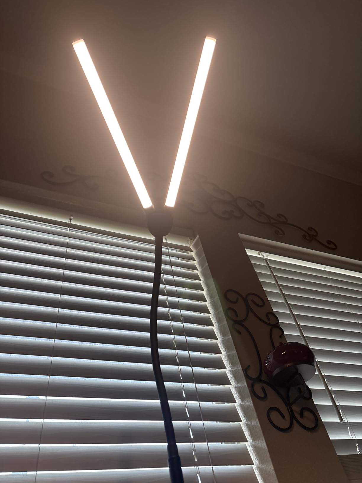 LED Floor Lamp, 18W/2000LM Bright Reading Floor Lamp for Office with Double Head, Adjustable Gooseneck Dimmable Modern Standing Light for Lash Extension Craft, Eye Caring Floor Lamps for Living Room customer photo 1