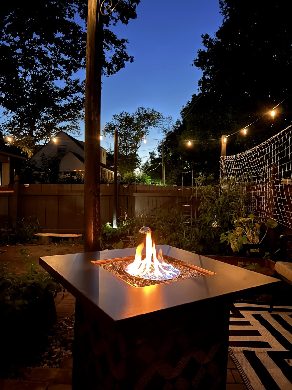 Ciays 28Inch Propane Fire Pit Table, 50,000 BTU Outdoor Gas Fire Pit Table CSA-Certified for Outside Patio with Removable Lid and Lava Rocks, Add Warmth and Ambience to Parties, Backyard, Garden customer photo 2
