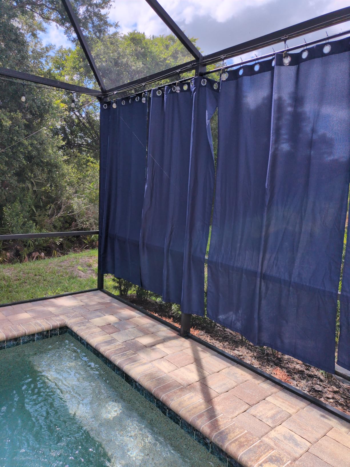 HolidayIdeas 6 Pack Outdoor Curtains for Patio Waterproof 54x84 Inch Cream customer photo 1