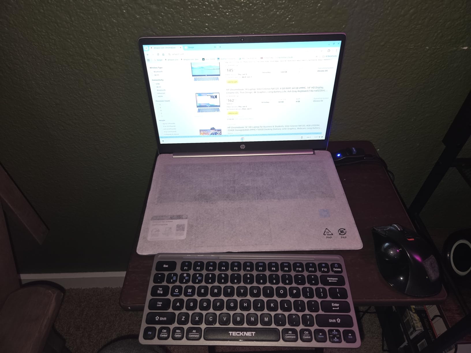 HP 15.6 HD Premium Chromebook, Intel Celeron N Processor 3.7GHz Turbo Speed, 8GB Ram, 64GB SSD, Ultra-Fast WiFi Up to 1700 Mbps, Chrome OS, Arctic Sliver customer photo 1