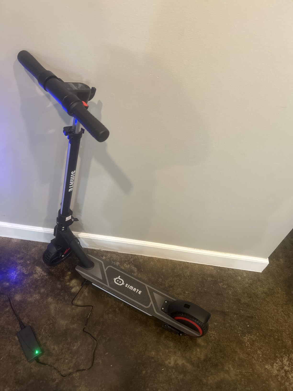 SIMATE Electric Scooter for Kids 6-14, e Kick Scooter with LED Display and Colorful Lights, Adjustable Height and Foldable, Double Brake, Gifts for Kids Girls Boys customer photo 2