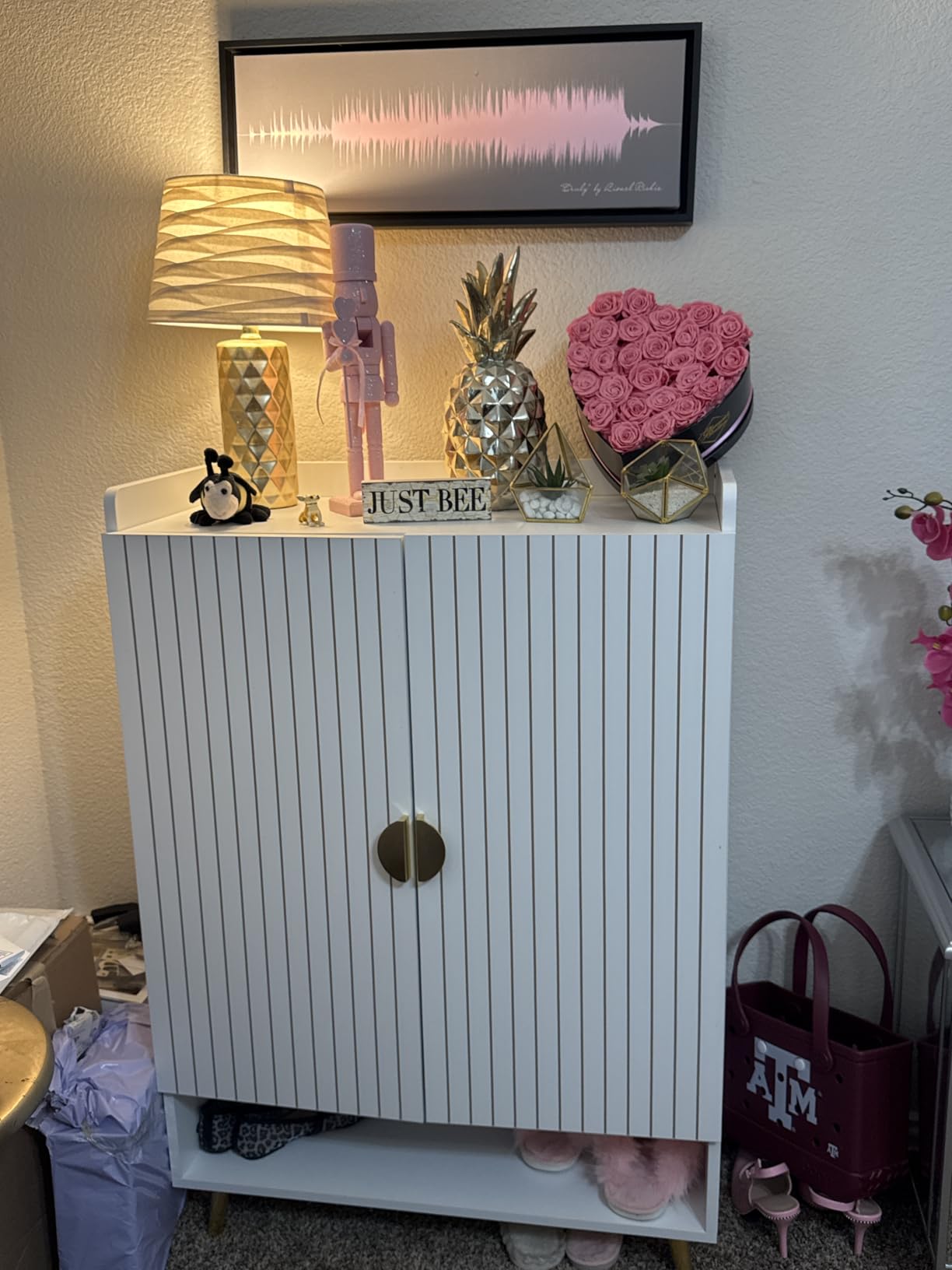 Tribesigns Shoe Cabinet with Doors, 6-Tier Shoe Storage for Entryway | Shoe Rack Cabinet with Adjustable Shelves, Shoe Storage Cabinet for Closet, Engineered Wood, Easy Assembly, Natural Wood customer photo 2