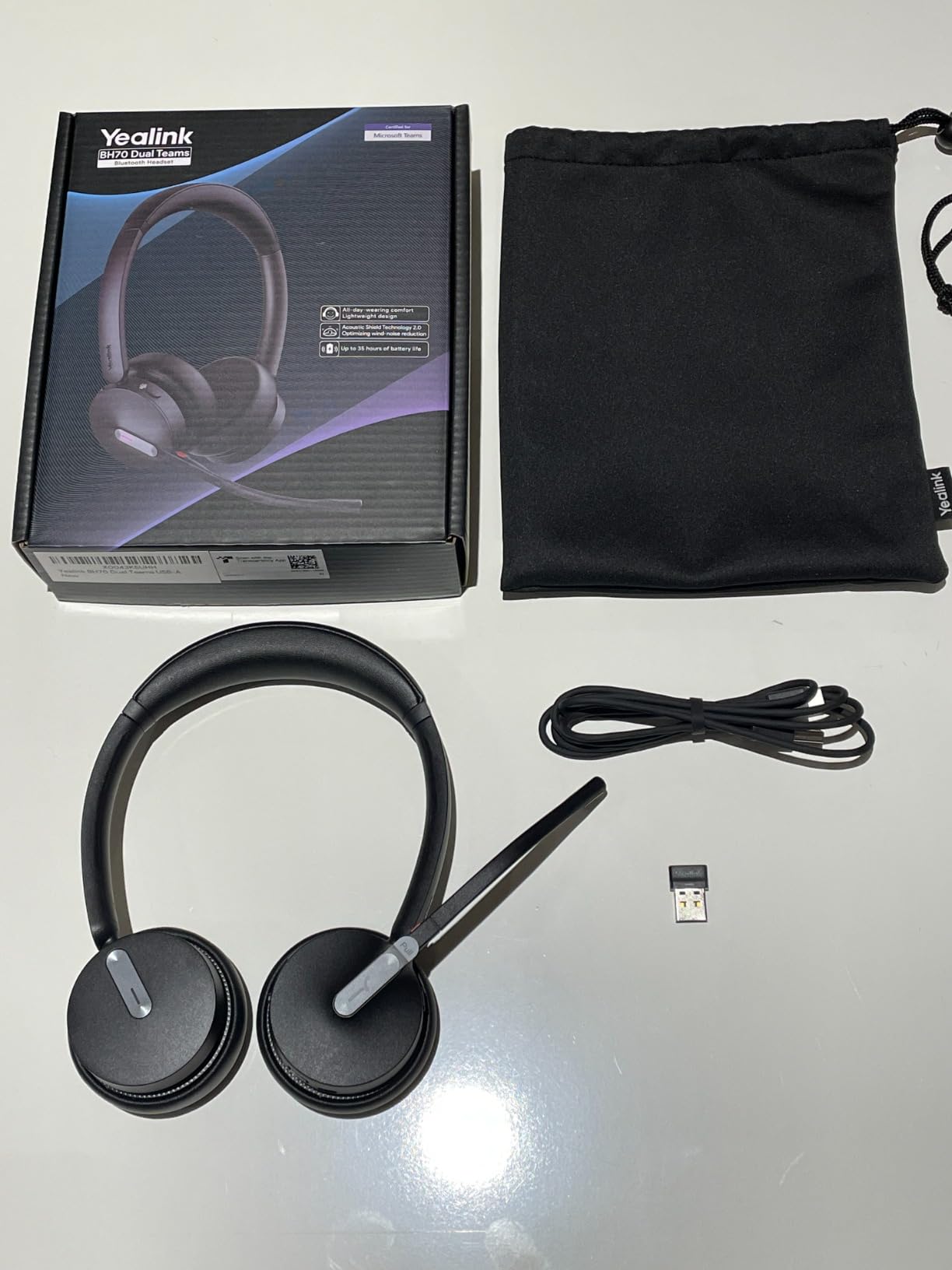 Yealink BH70 Dual Wireless Headset with Mic for Work, Bluetooth Headphone with Teams Certification customer photo 2