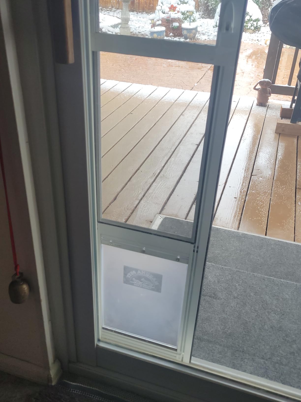 Hakuna Pets V2 Patio Pet Door Screen Insert Panel for Sliding Doors, Fits Door Track Min Ht 55.12