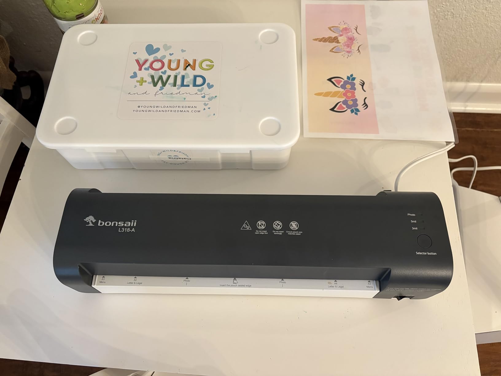 Bonsaii Laminator, 13 Inch 7-in-1 Thermal Laminator Machine with Never Jam Technology, with 40 Laminting Sheets for Home, Office, and Classroom Organization Supplies customer photo 1