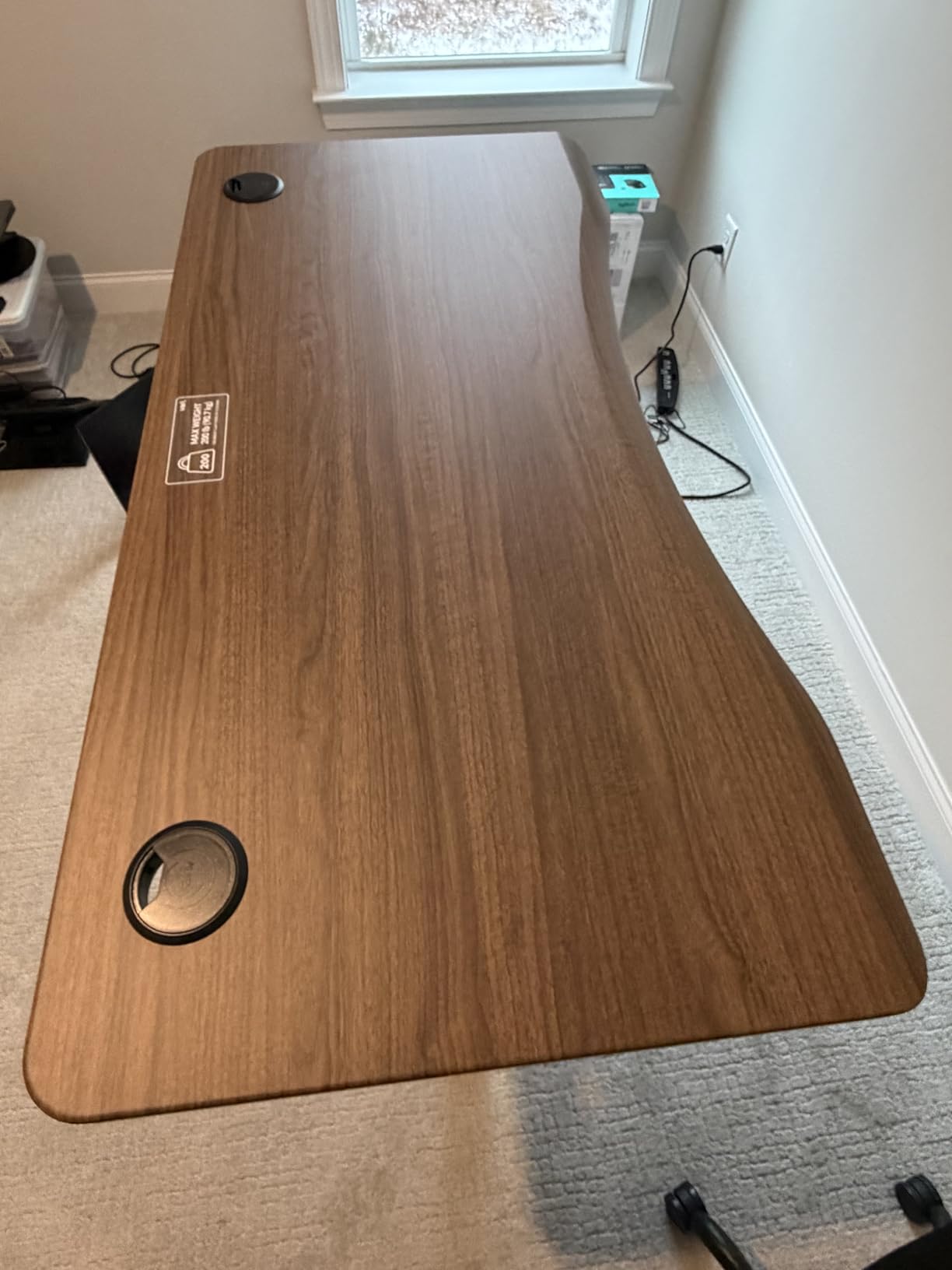 Vari Ergo Electric Standing Desk - 54x26 - Reclaimed Wood/Slate customer photo 2