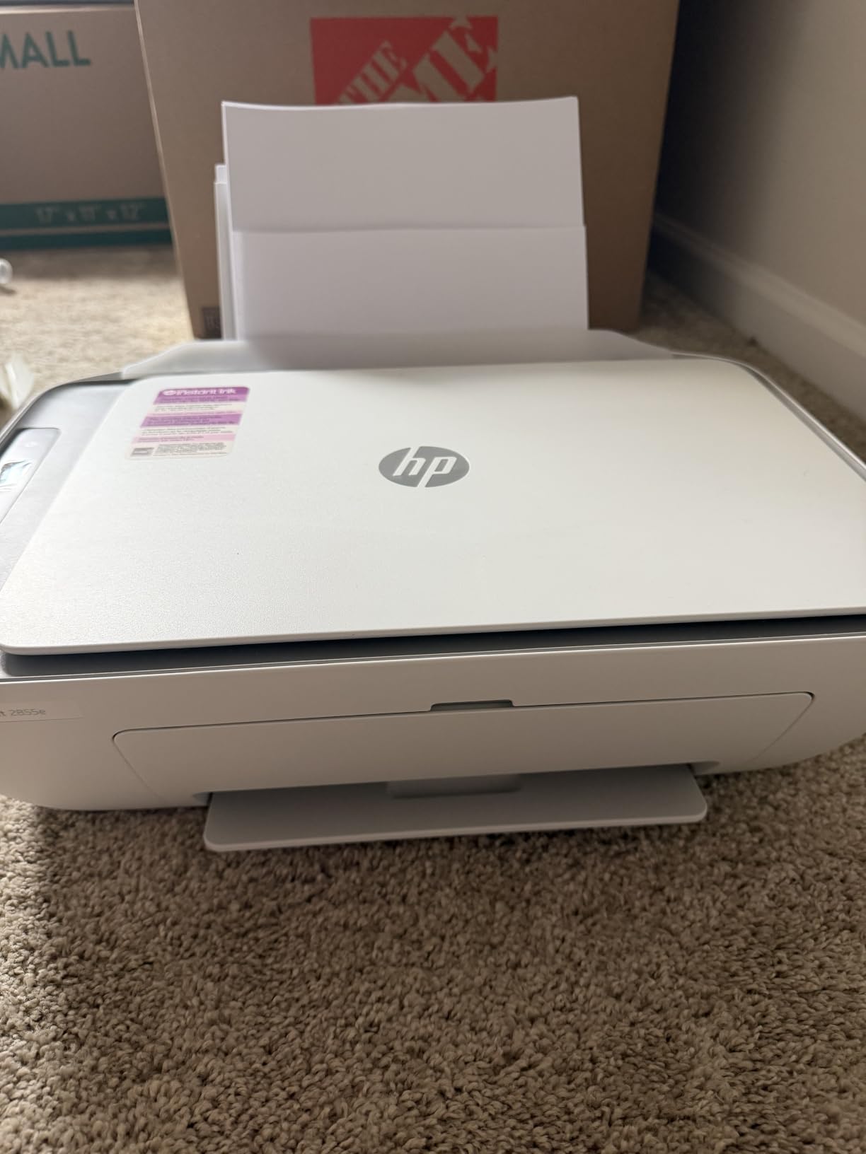 HP DeskJet 2855e Wireless All-in-One Color Inkjet Printer, Scanner, Copier, Best-for-home, 3 month Instant Ink trial included. This printer is only 2.4 ghz capable. (588S5A) customer photo 2