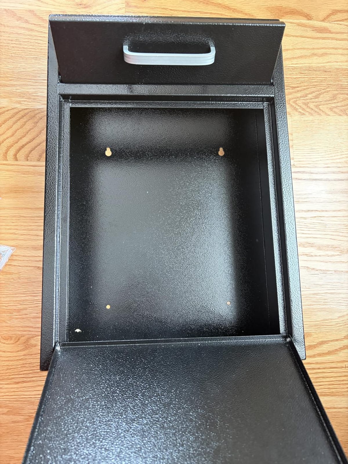 Jssmst Locking Mailbox for Outside, Wall Mount Mailboxes Large, Security Drop Box with Lock, 16.2H x 11.22L x 4.72W Inches, Black XLarge customer photo 1