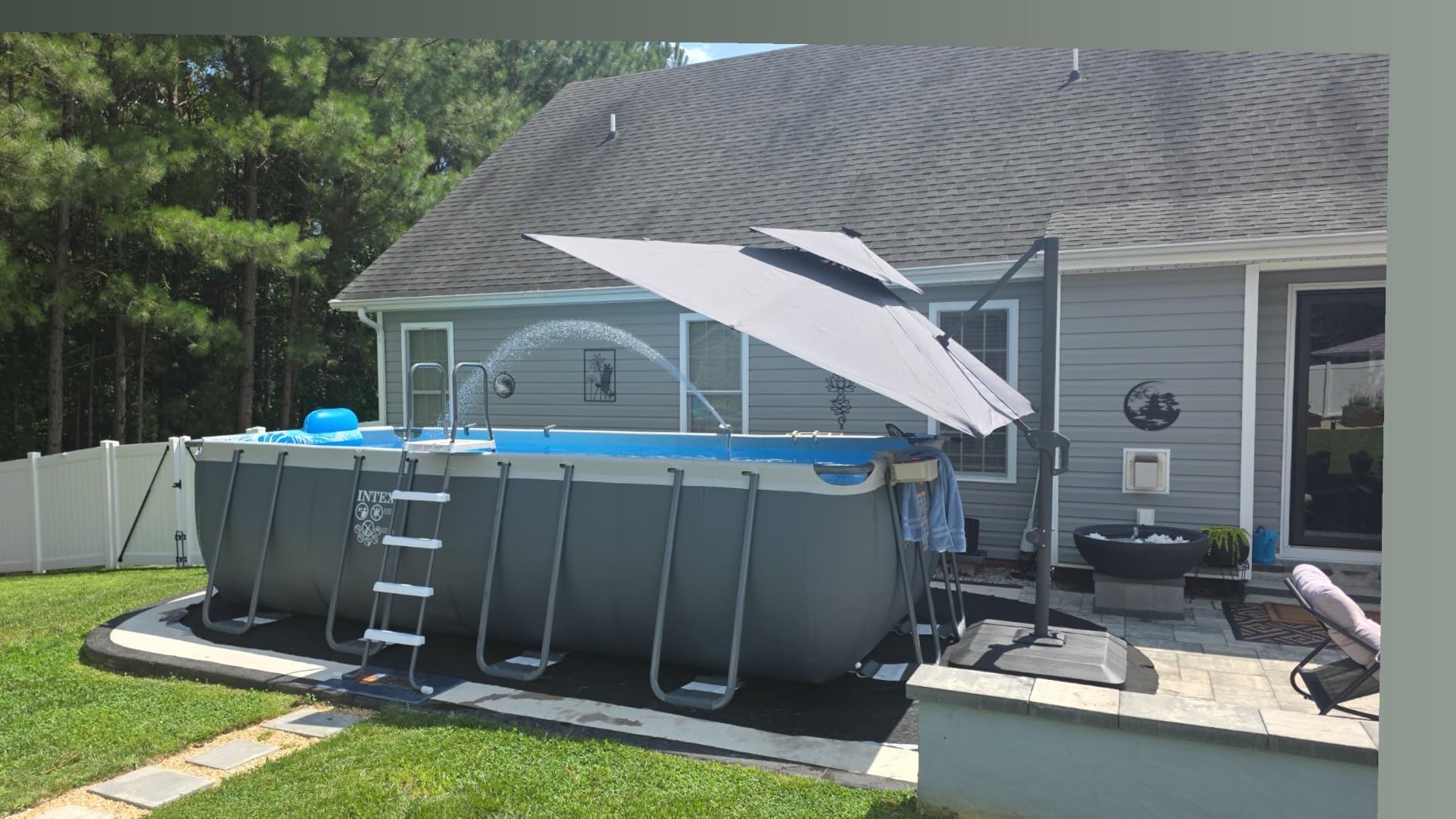 Best Choice Products 10x10ft Cantilever Patio Umbrella w/Base Included, Solar LED Lights 360 Rotation Large Offset Hanging Outdoor Shade for Deck Pool Backyard w/Stand – Deep Taupe customer photo 1