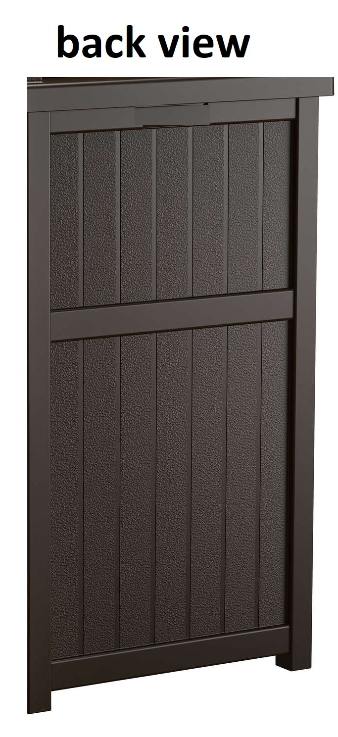 Suncast Dual 33 Gal Trash Hideaway Cabinet, Discrete Outdoor Storage customer photo 1