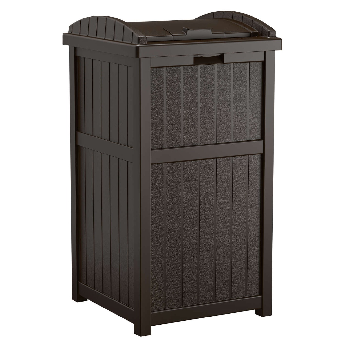 Suncast Dual 33 Gal Trash Hideaway Cabinet, Discrete Outdoor Storage customer photo 2