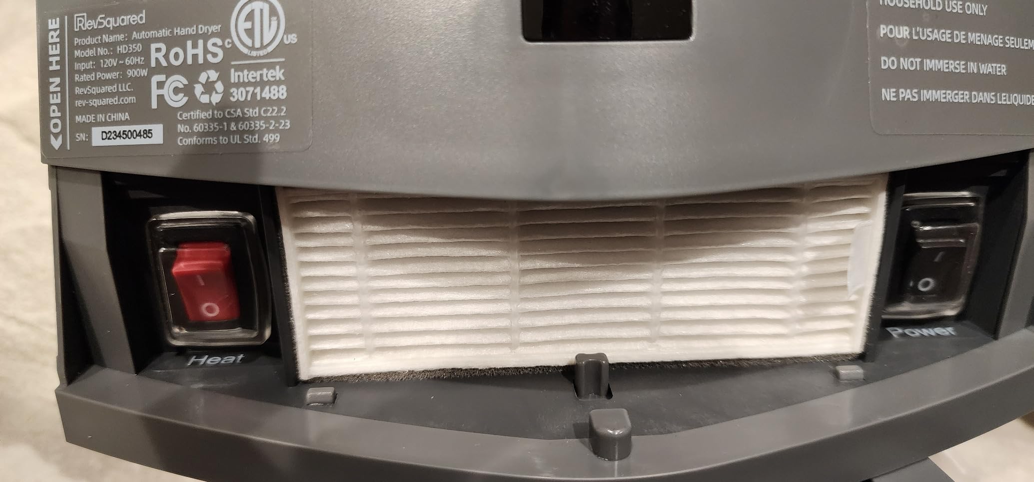 Hand Dryer with Accessory Stand & HEPA Filter for Commercial | for Residential (Home) Use - Compact, Portable, High Speed, UL/ETL Listed customer photo 1