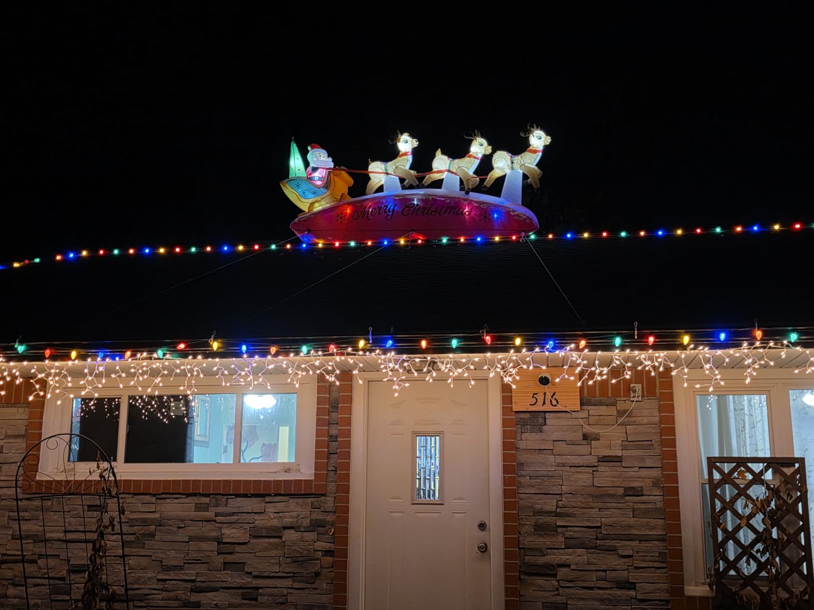 Danxilu Christmas Inflatables 10 FT Long Santa Sleigh and Reindeer Decor customer photo 1