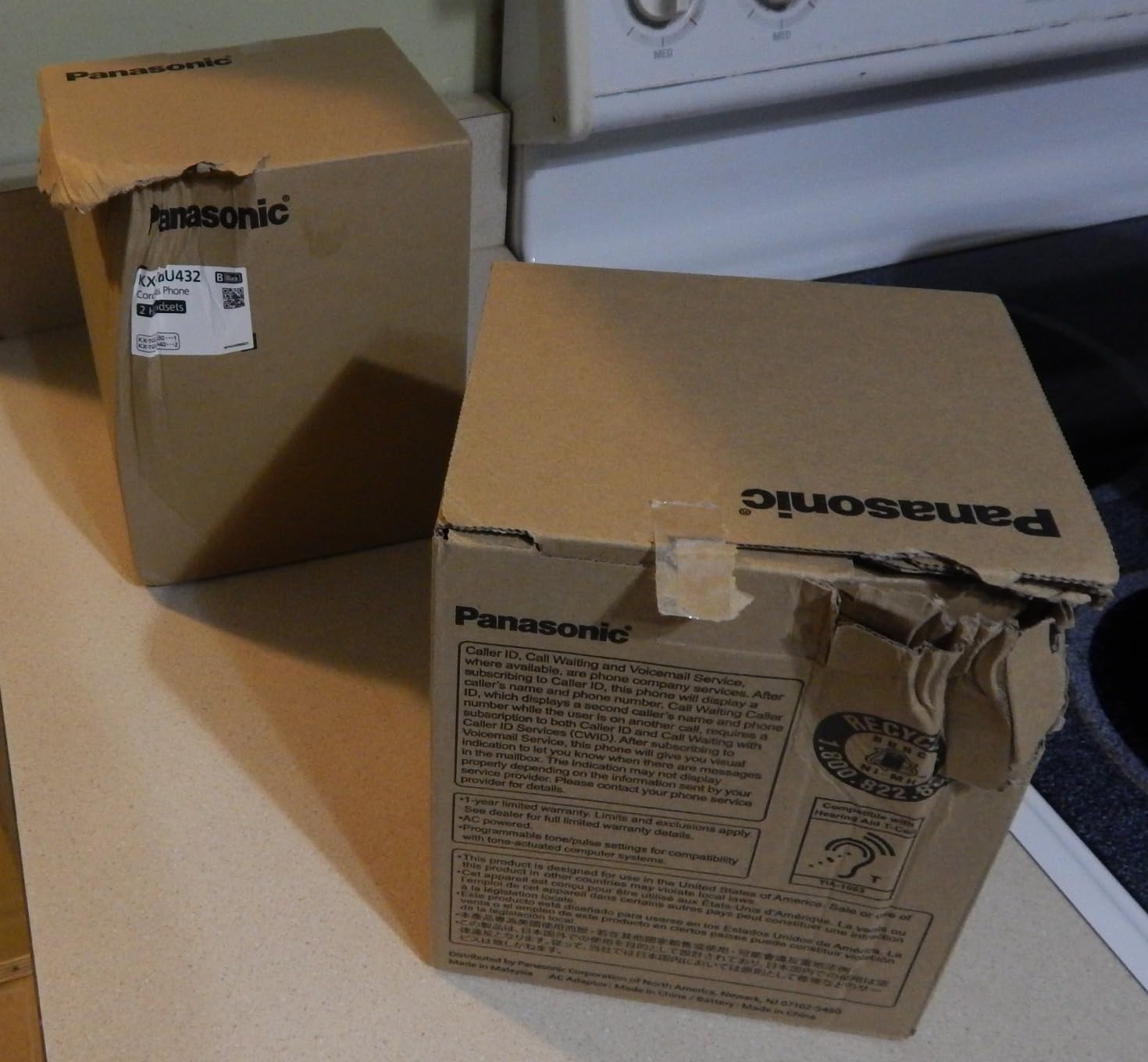 Panasonic Cordless Phone, Easy to Use with Large Display & Big Buttons, Flashing Favorites Key, Flashlight, Call Block, Volume Boost, Talking Caller ID, House Phones, 3 Handsets - KX-TGU433B customer photo 1
