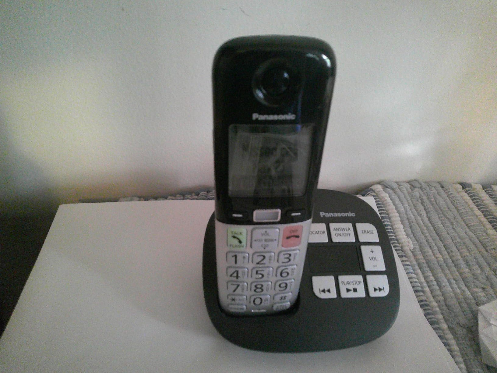 Panasonic Cordless Phone, Easy to Use with Large Display & Big Buttons, Flashing Favorites Key, Flashlight, Call Block, Volume Boost, Talking Caller ID, House Phones, 3 Handsets - KX-TGU433B customer photo 2