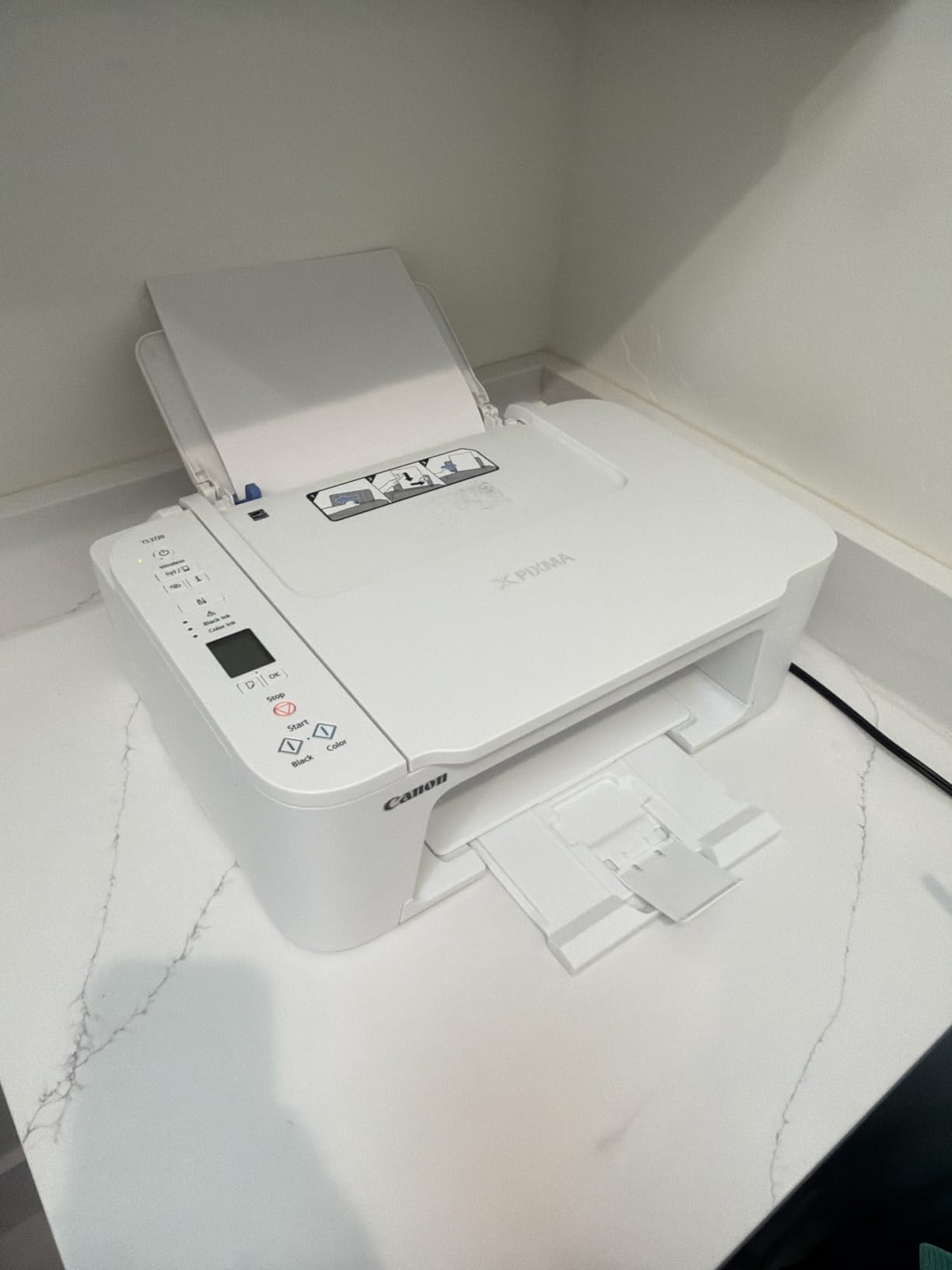 Canon PIXMA TS3720 Wireless All-in-One Printer for Basic Home Printing, White customer photo 1