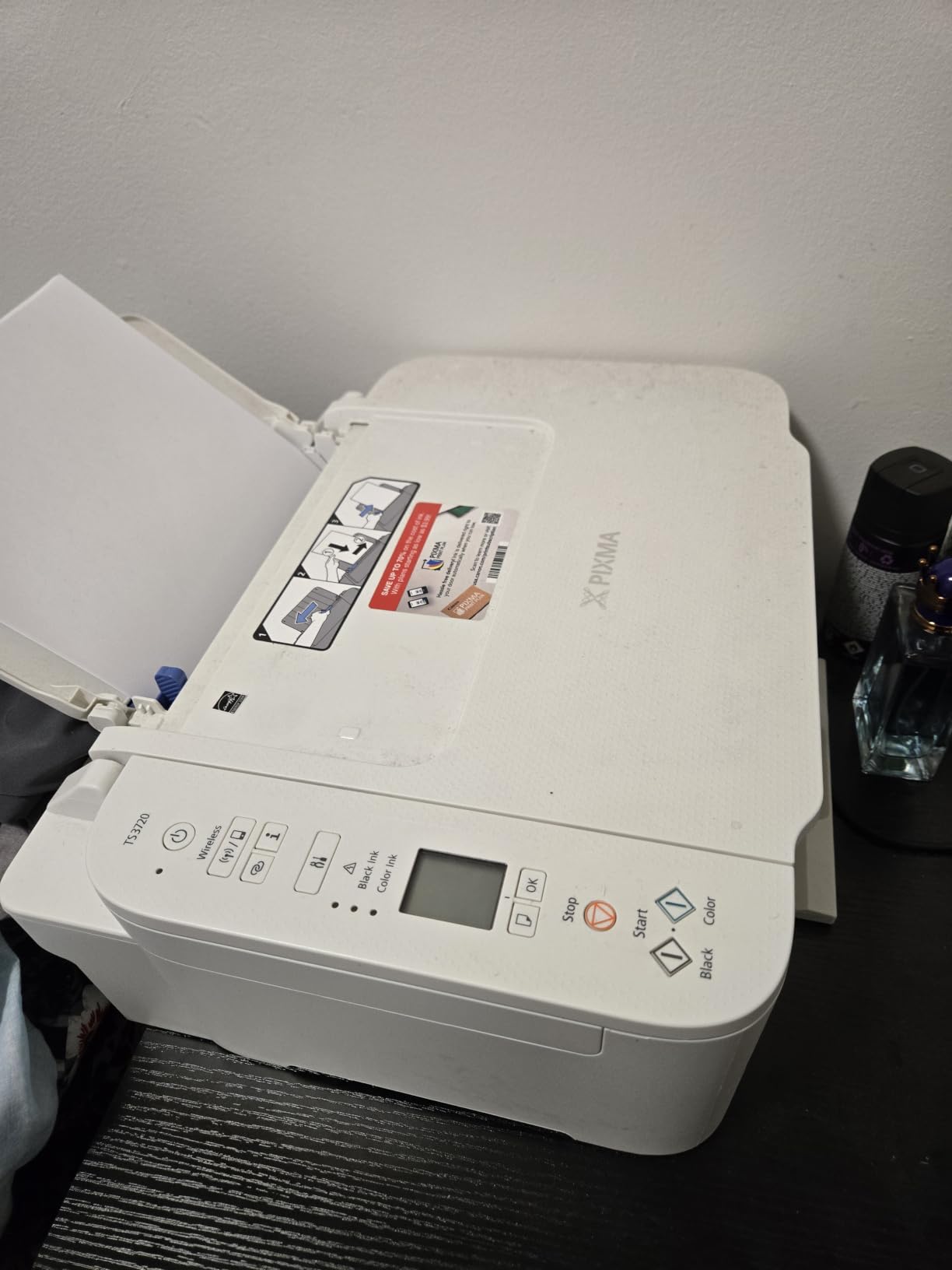 Canon PIXMA TS3720 Wireless All-in-One Printer for Basic Home Printing, White customer photo 2