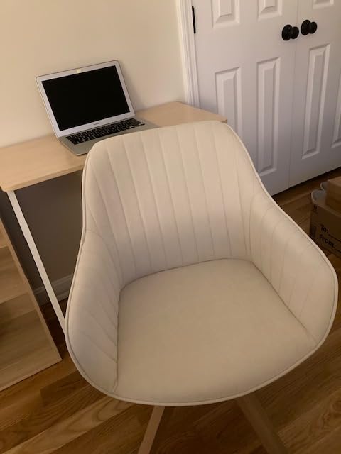 Art Leon Swivel Desk Chair for Home Office, Fabric, Caramel customer photo 1