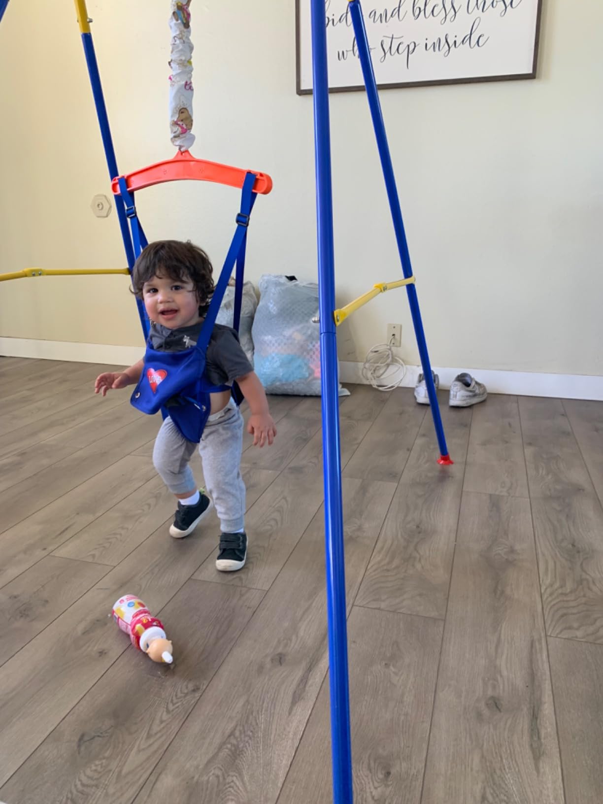 2 in 1 Swing Set for Toddler & Baby Jumper, Baby Jumpers and Bouncers for Indoor and Outdoor Use, Easy to Assemble and Store customer photo 1