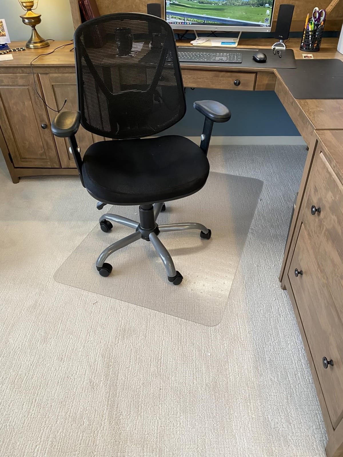 Azadx Heavy Duty Office Chair Mat for Carpet 32