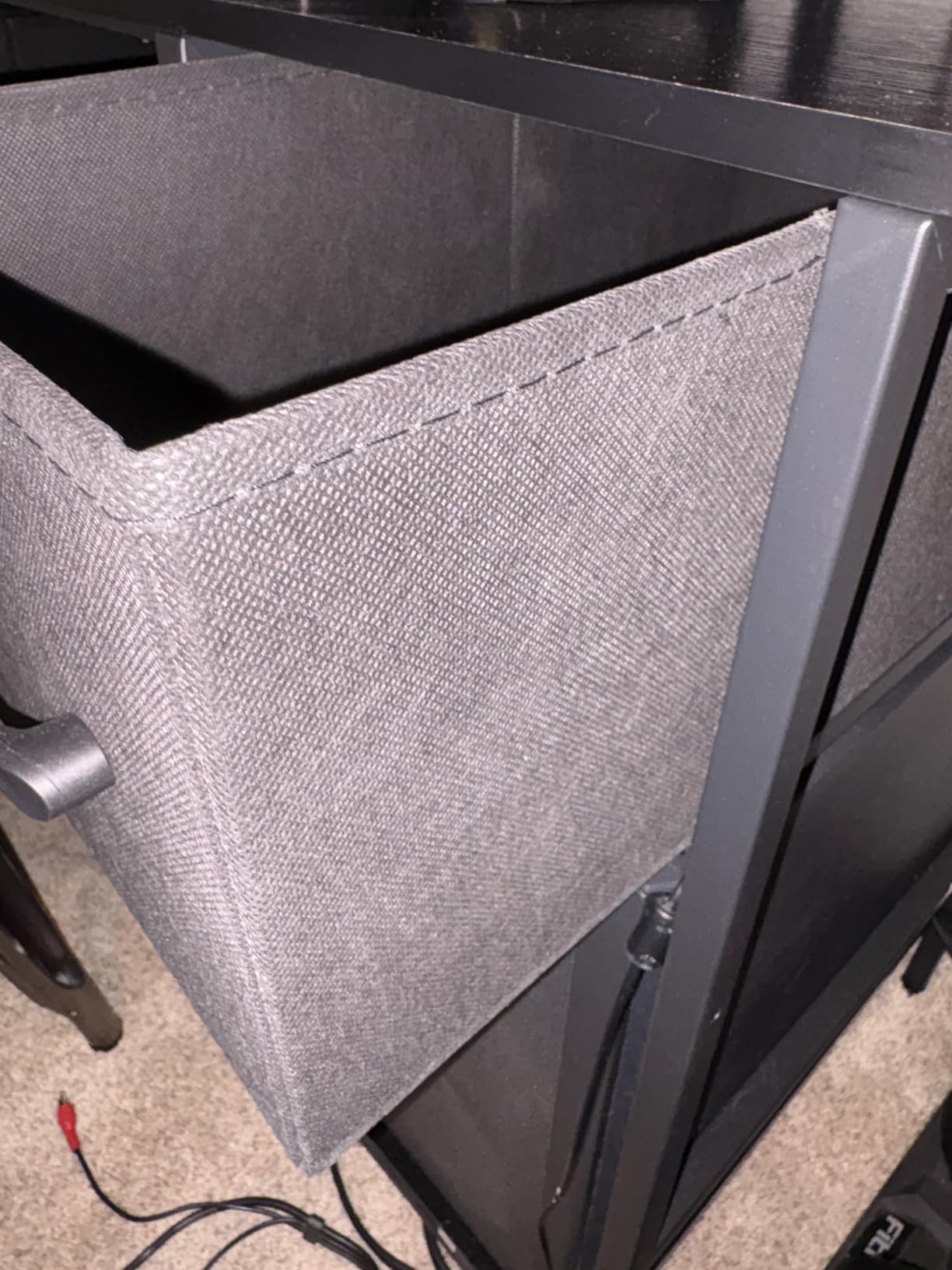 Korfile 47 Inch Gaming Computer Desk with Power Outlets,LED,5 Drawers,Black customer photo 1