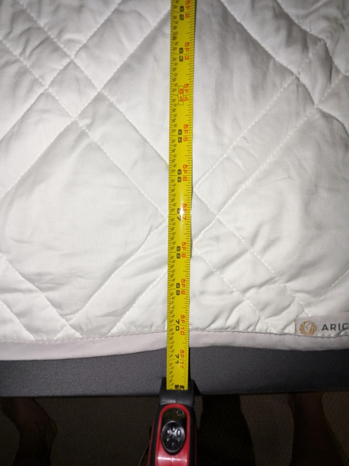 Aricove King Size Weighted Blanket, 22lbs, Cooling Weighted Blankets for Adults, Silky Soft Bamboo Viscose, 88x104 inches, Machine Washable, White customer photo 1