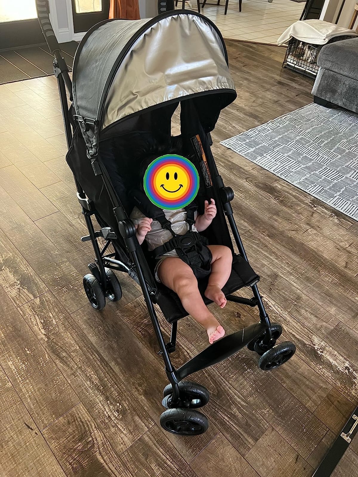 3Dlite Convenience Stroller, Gray – Lightweight Stroller with Aluminum Frame, Large Seat Area, 4 Position Recline, Extra Large Storage Basket – Infant Stroller for Travel and More customer photo 2