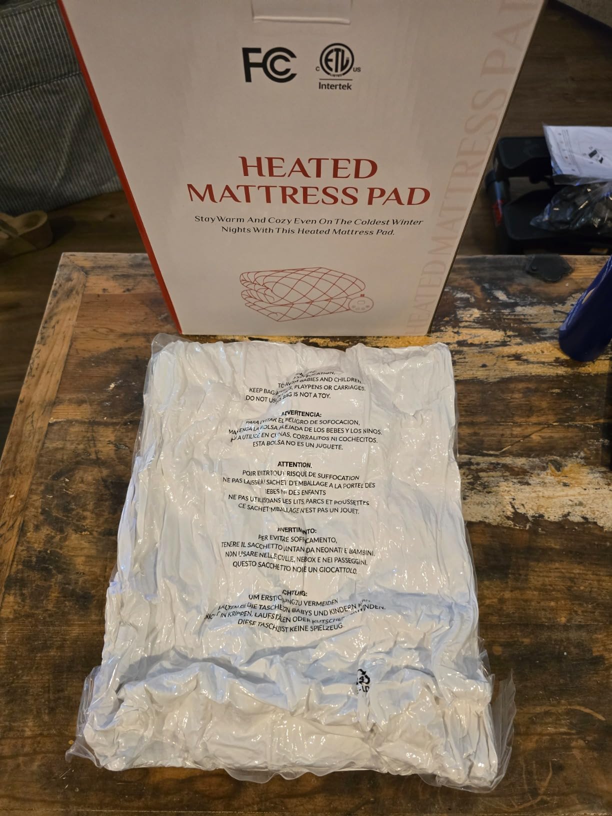 VALUXE Heated Mattress Pad Queen Size 12 Heat Settings Electric Bed Warmer customer photo 2