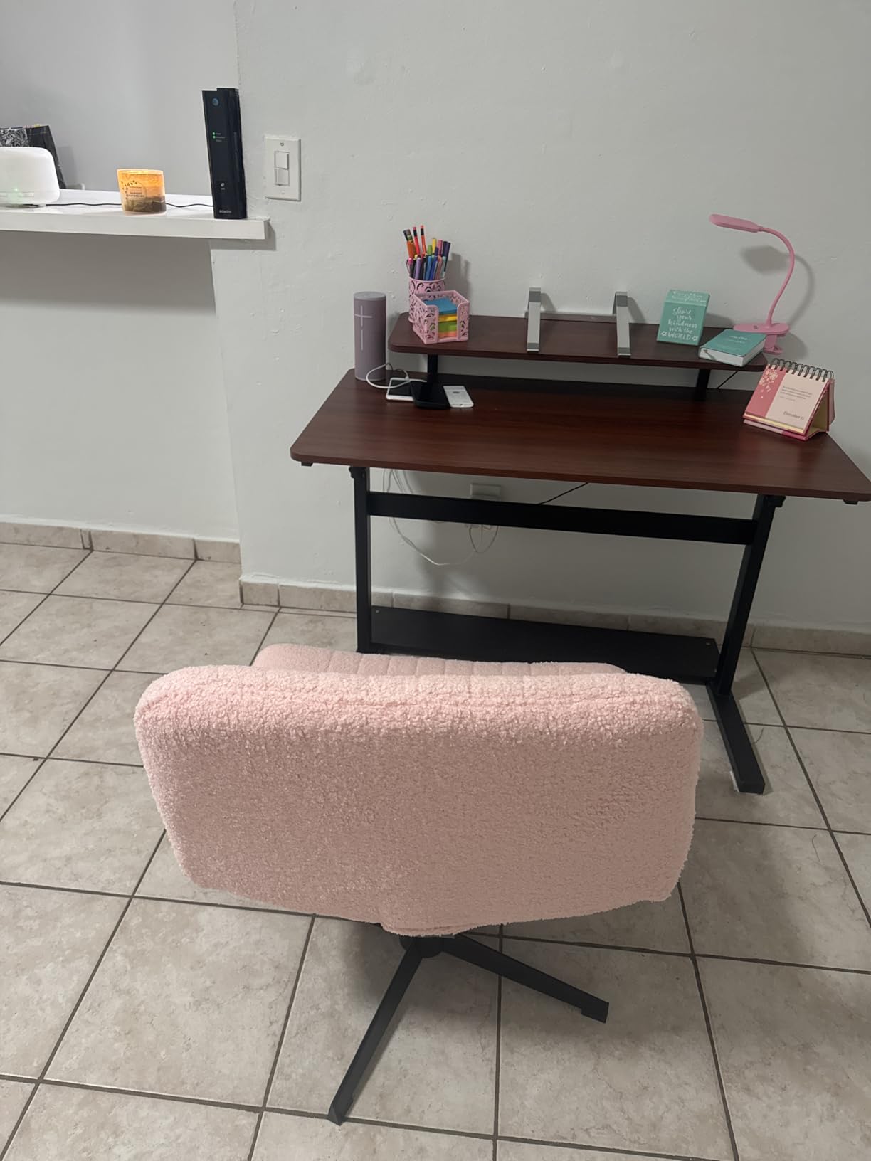 PayLessHere | Criss Cross Chair Without Wheels | Beige | Armless Desk Chair customer photo 1