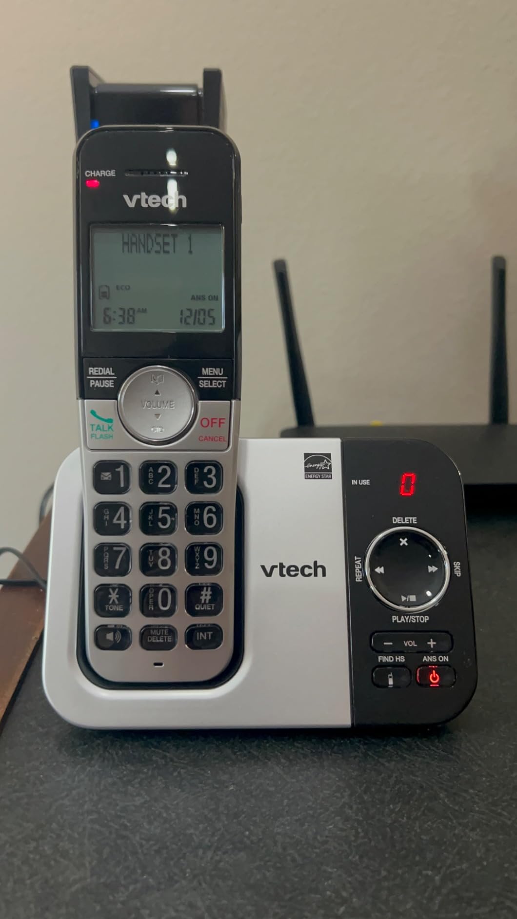 VTech Cordless Phone with 2 Handsets — Big Buttons, Large Backlit Display, Answering Machine, DECT 6.0, Caller ID, Intercom, Easy to Use, Silver/Black | VG232-2 customer photo 1