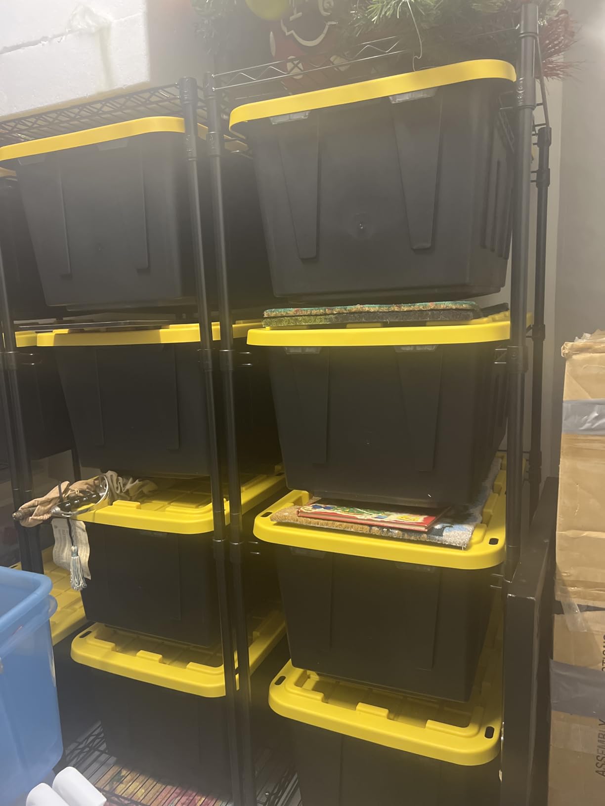 SafeRacks 5-Tier Steel Tote Rack for 27 Gallon Bins - Black, 2 Pack customer photo 1