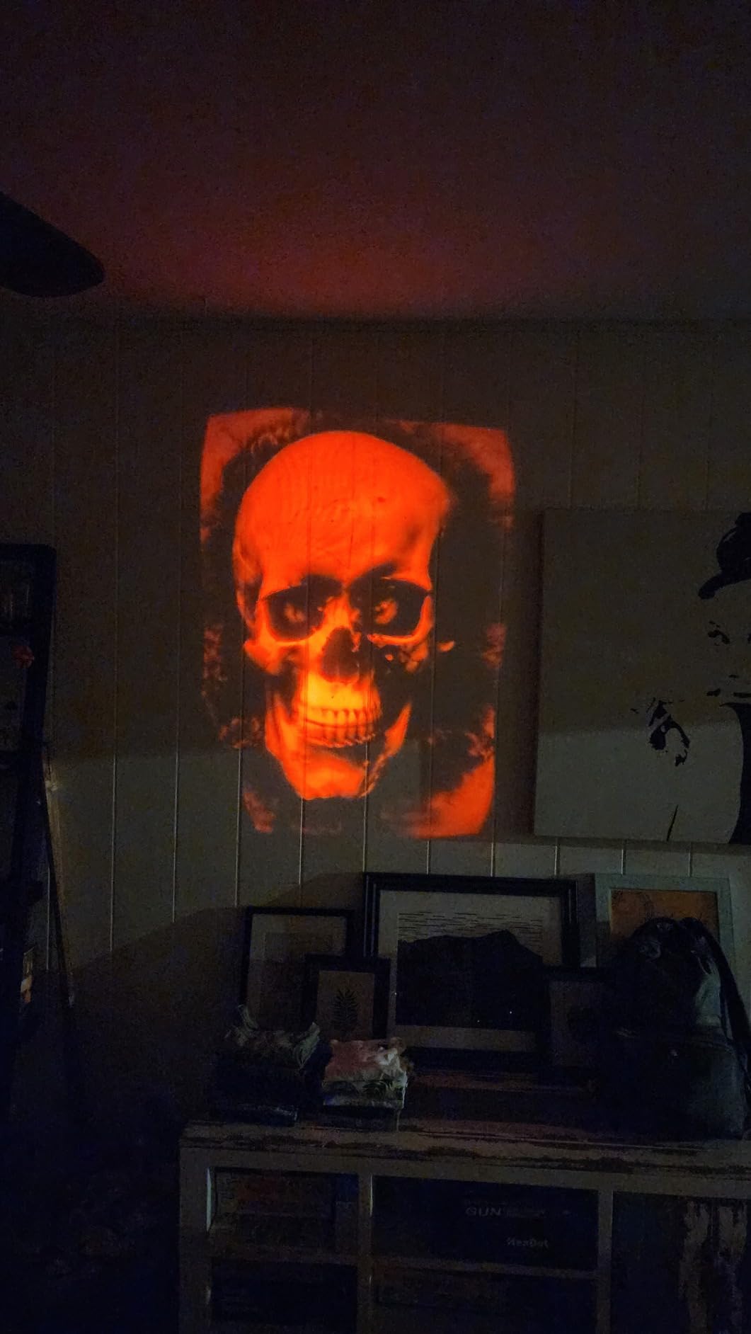 Treela Halloween Ghost Projector Light Outdoor Decoration, Red, Dynamic customer photo 2