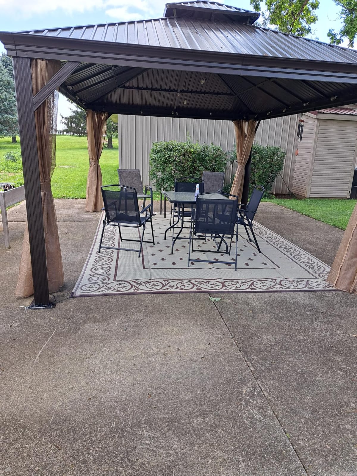 Pauwer Waterproof Outdoor Rug 9x12, Plastic Straw Patio Rug, Leaf Brown customer photo 1