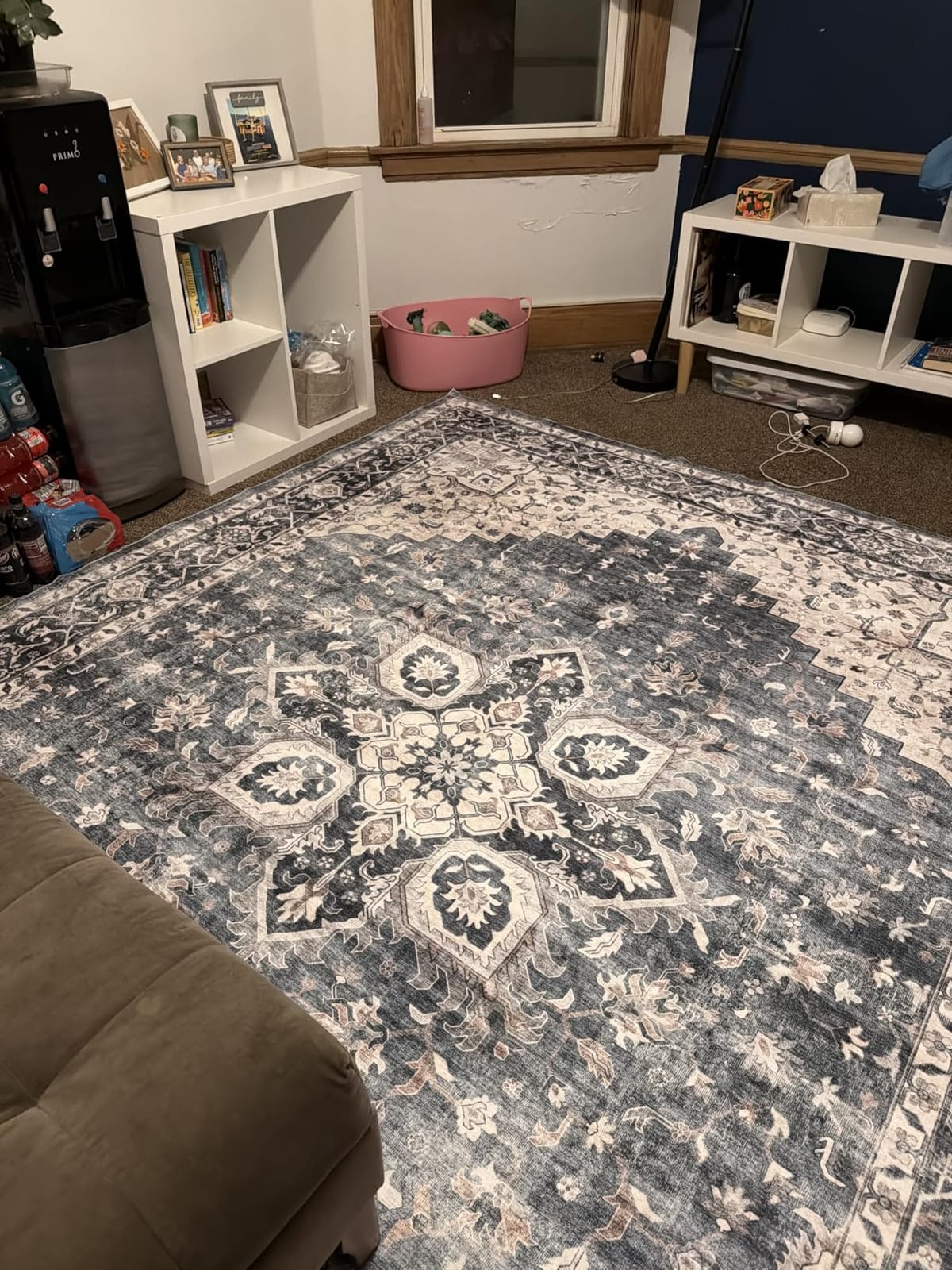 Amada 8x10 Area Rugs for Living Room, Washable Area Rug, Blue customer photo 2