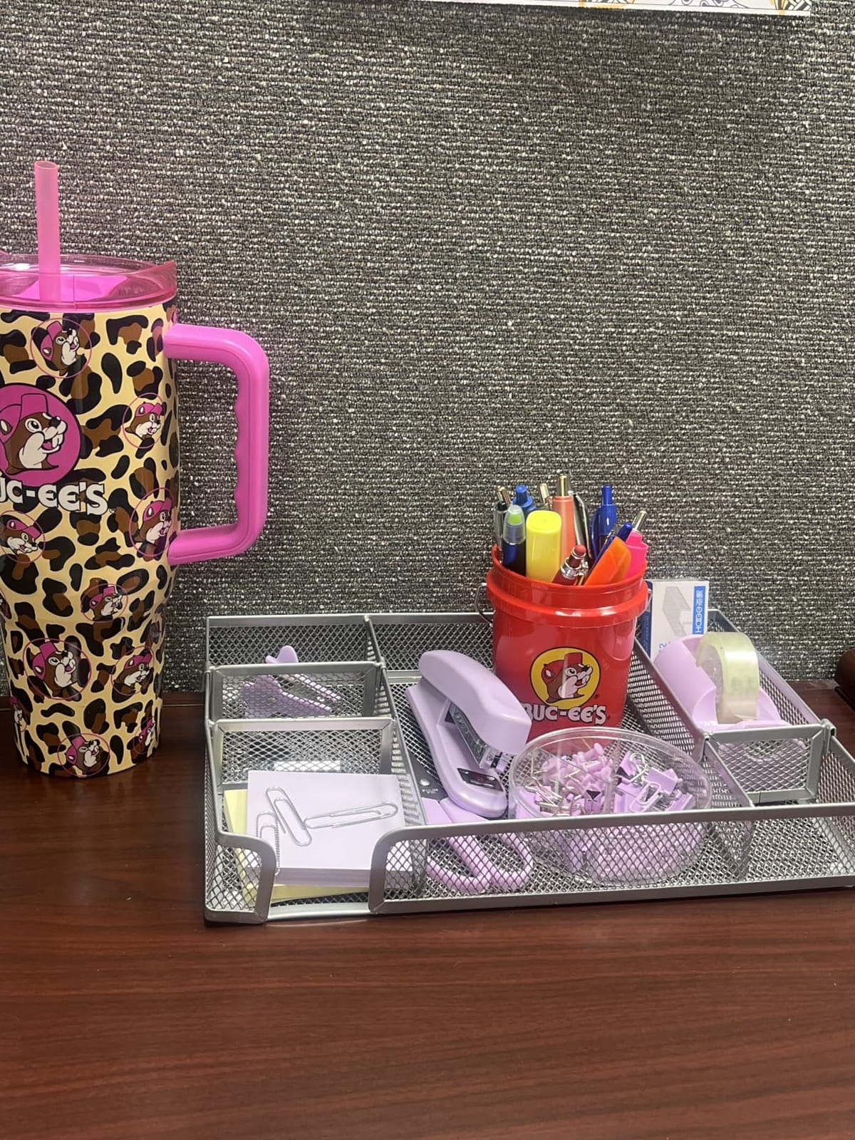 Black Desk Organizer Set, Office Supplies with Stapler and Tape Dispenser | Includes Desk Drawer Organizer, Tape, Staples, Staple Remover, Paper Clips, Scissors and Sticky Notes for a Neat Workspace customer photo 1