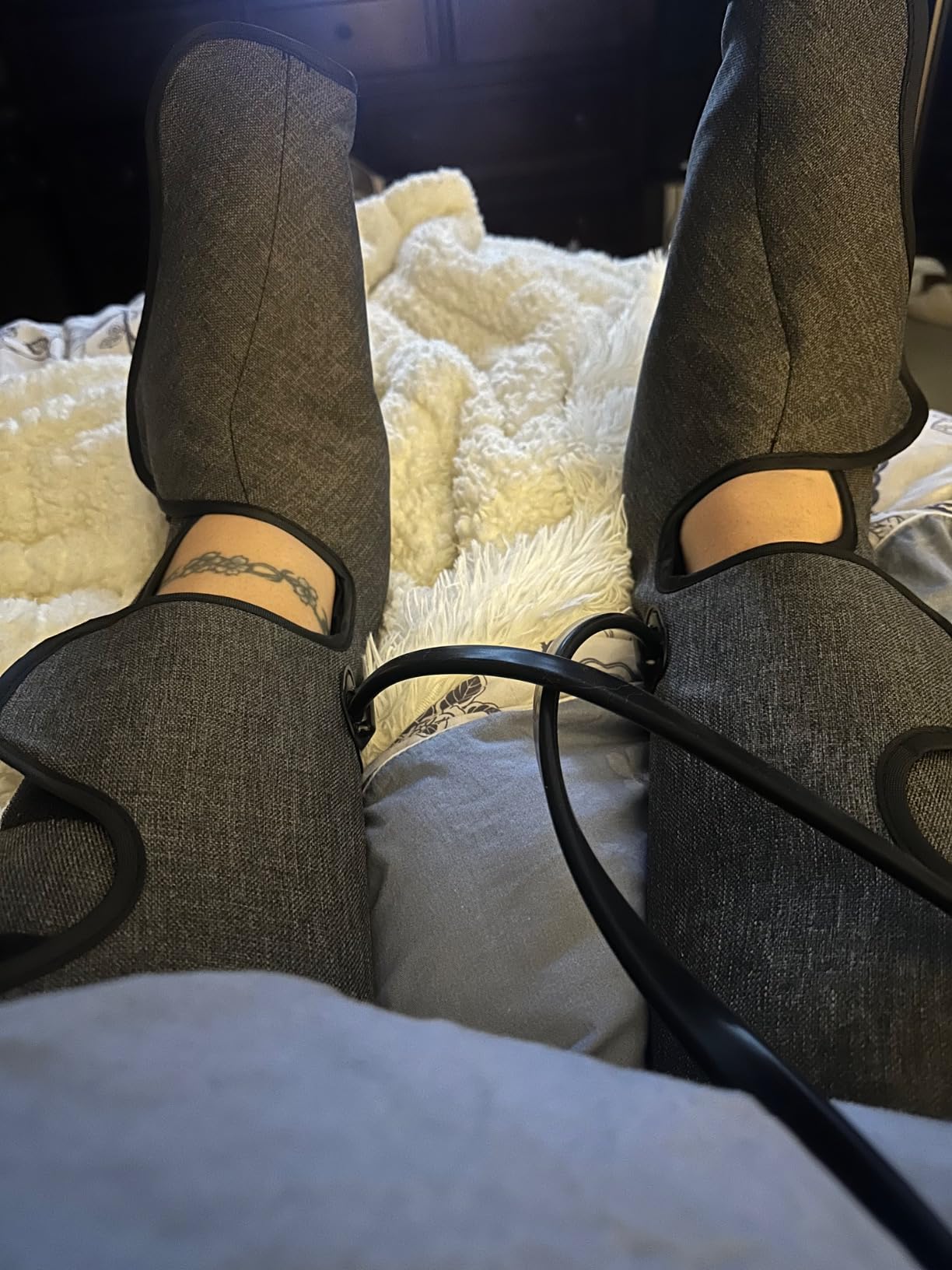 UMARMUNG Air Compression Leg Massager with Heat, Works for Foot, Calf, Knee, Thighs customer photo 2