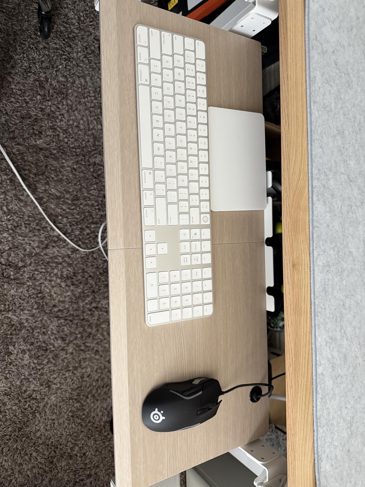 AX WABER Keyboard Tray Under Desk Pull Out with Extra Sturdy Adjustable C Clamp Mount System, 27.3 (32.5 inch Including Clamps) x 11 Inch Slide-Out Platform Computer Drawer for Typing, Black, AX01WB01 customer photo 1