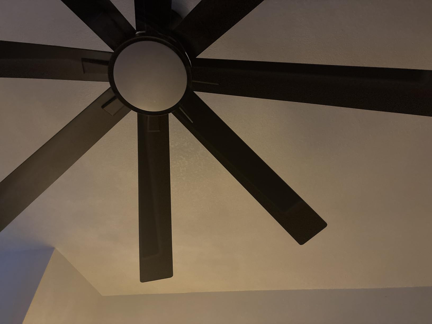 hykolity 72 Inch Modern Flush Mount Large Black Ceiling Fan with Light customer photo 1