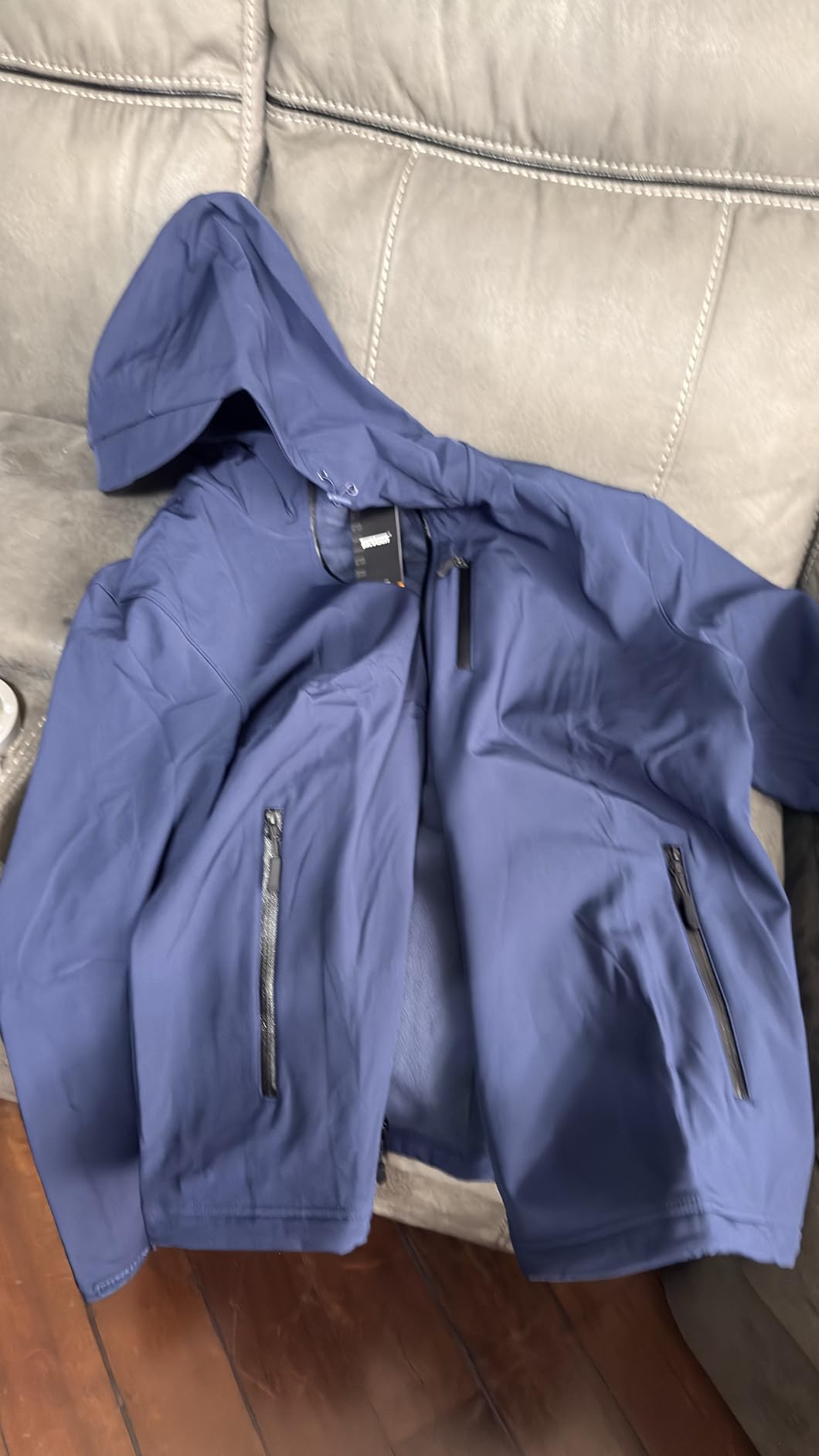 TACVASEN Mens Hooded Fleece Waterproof Softshell Jacket Rain Lightweight customer photo 2