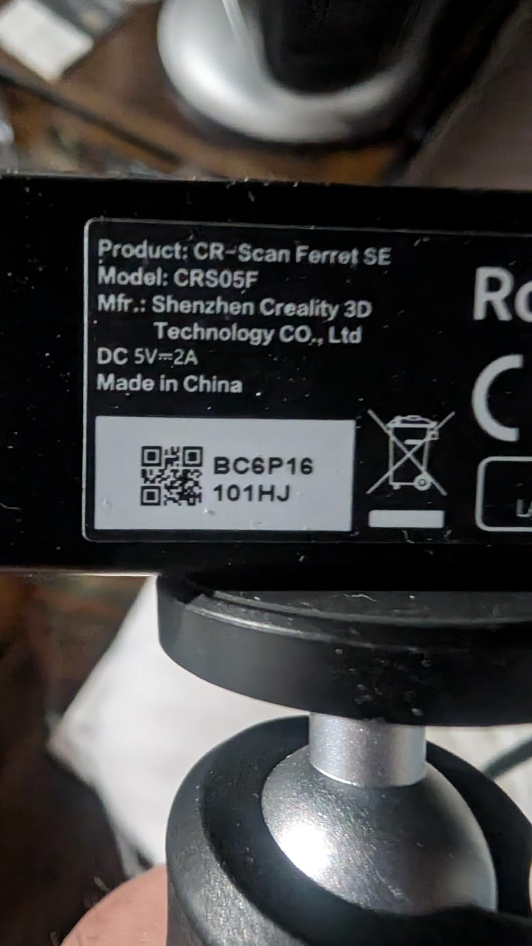 Creality CR-Ferret SE 3D Scanner for 3D Printing, Anti-Shake, 0.1Mm Precision, 30FPS Scanning Speed, Full-Color, Upgraded Desktop 3D Scanner for Body Hair Black Metal Non-Reflective Objects customer photo 1