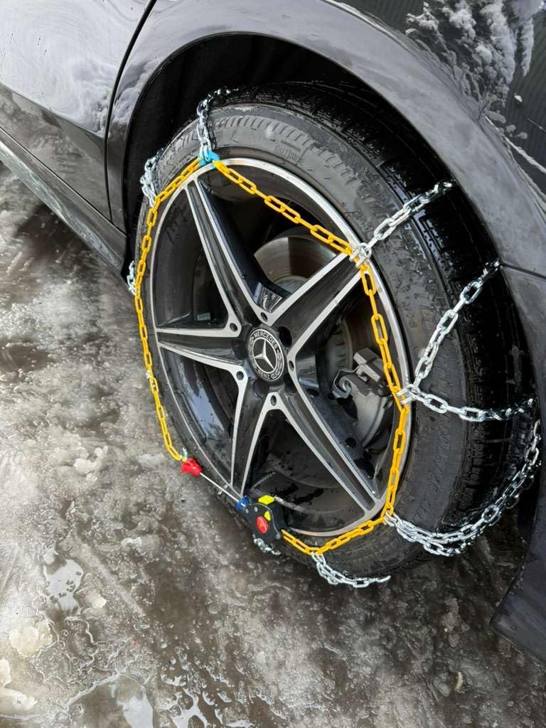 Auto Tightening Snow Chains Tire Chains For Cars Suv Pickup Trucks - Auto Tightening 1 Min Quick Fit AND Easy Installation, Reusable Universal Emergency Traction Snow Chains - Set of 2(HKN150) customer photo 2