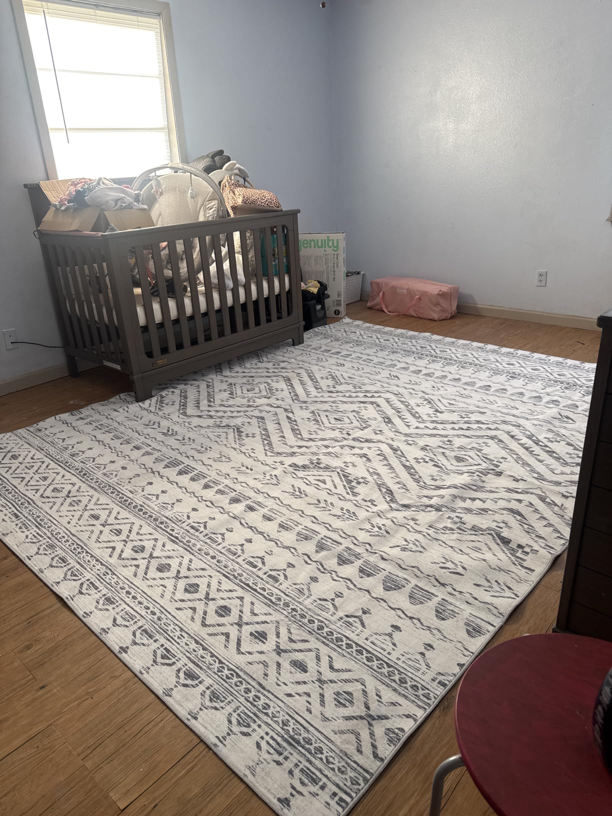 Miukiki 8x10 Area Rug for Living Room, Washable Soft Non Slip Rug Grey customer photo 1